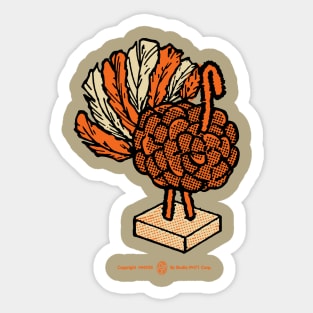 Vintage Pinecone Turkey Sticker